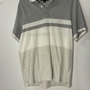 Michael Kors Gray and White Polo Shirt